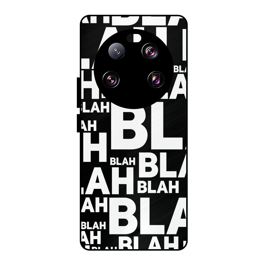 Blah Blah Pattern Metal Back Case for Xiaomi 13 Ultra