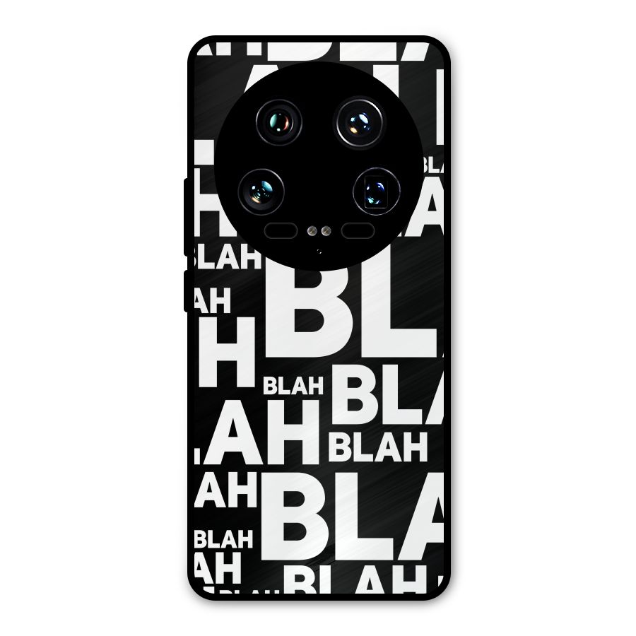 Blah Blah Pattern Metal Back Case for Xiaomi 14 Ultra