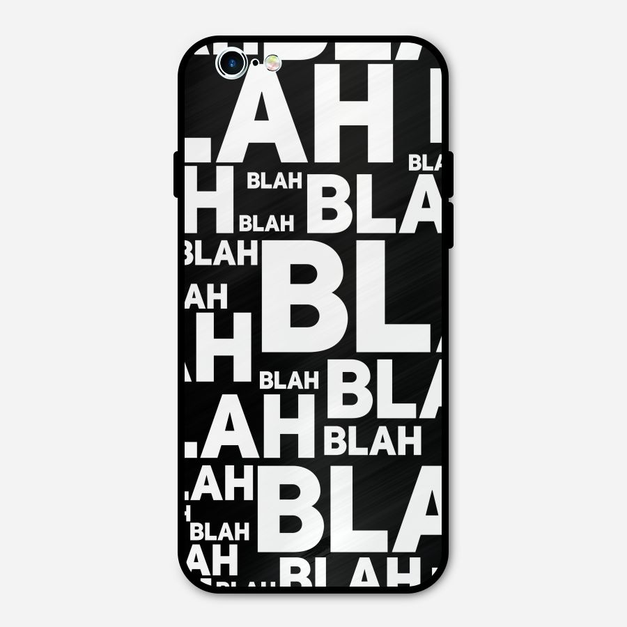 Blah Blah Pattern Metal Back Case for iPhone 6 6s