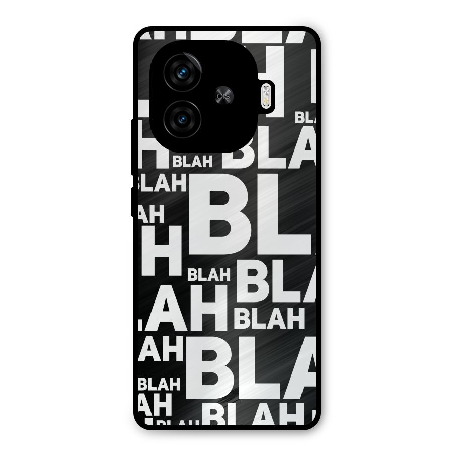 Blah Blah Pattern Metal Back Case for iQOO Neo 10R