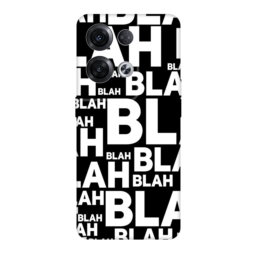 Blah Blah Pattern Original Polycarbonate Back Case for Oppo Reno8 Pro 5G