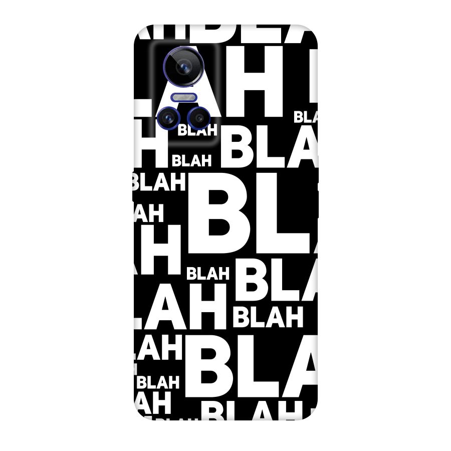 Blah Blah Pattern Original Polycarbonate Back Case for Realme GT Neo 3