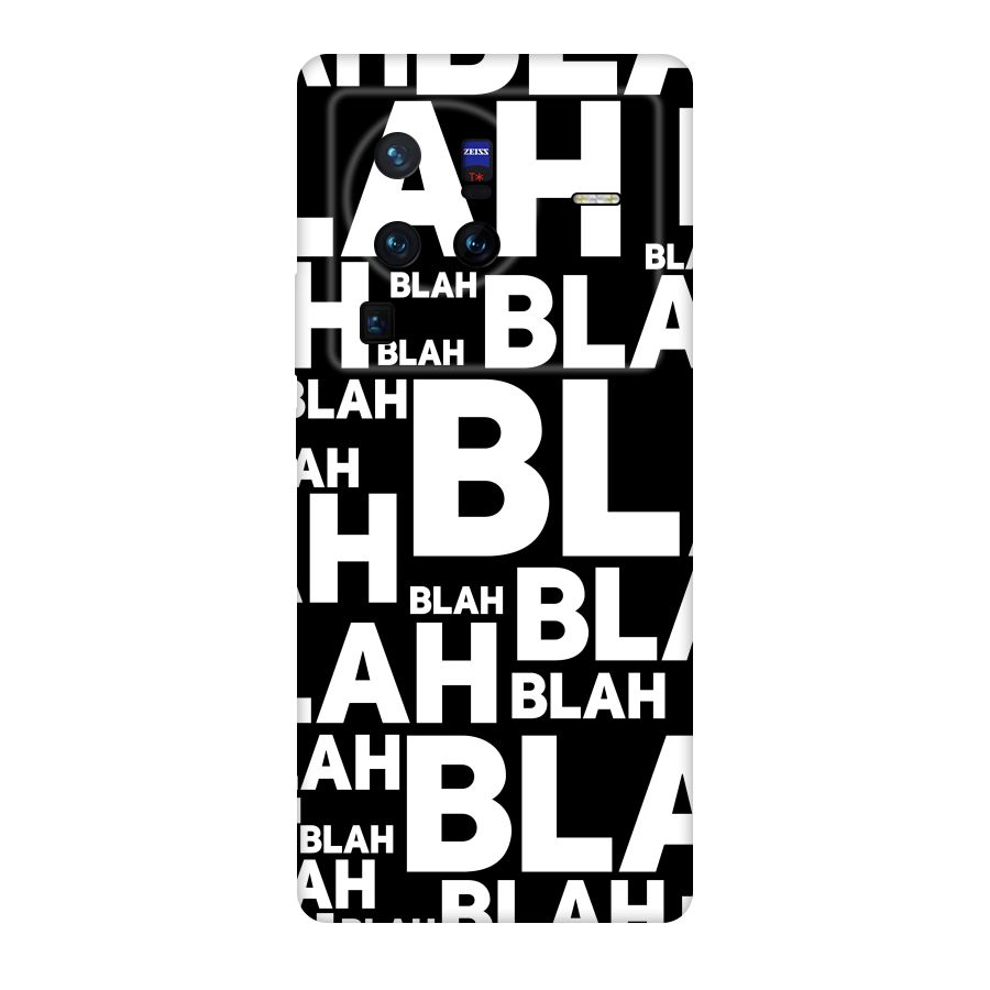 Blah Blah Pattern Original Polycarbonate Back Case for Vivo X80