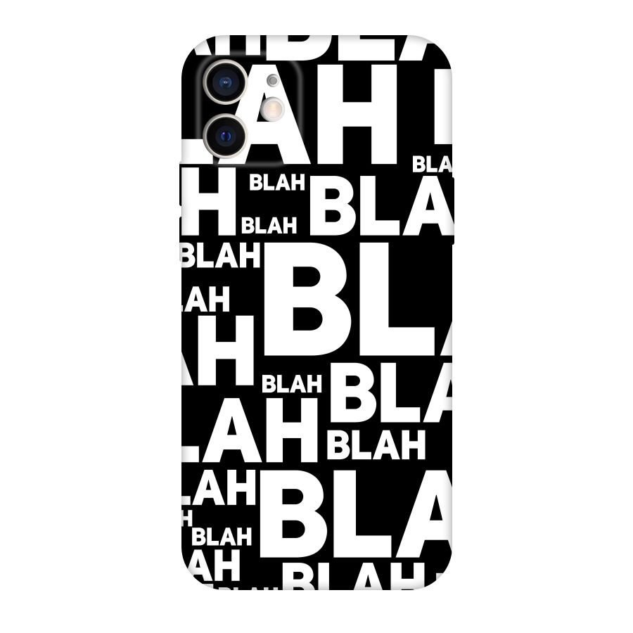 Blah Blah Pattern Original Polycarbonate Back Case for iPhone 12