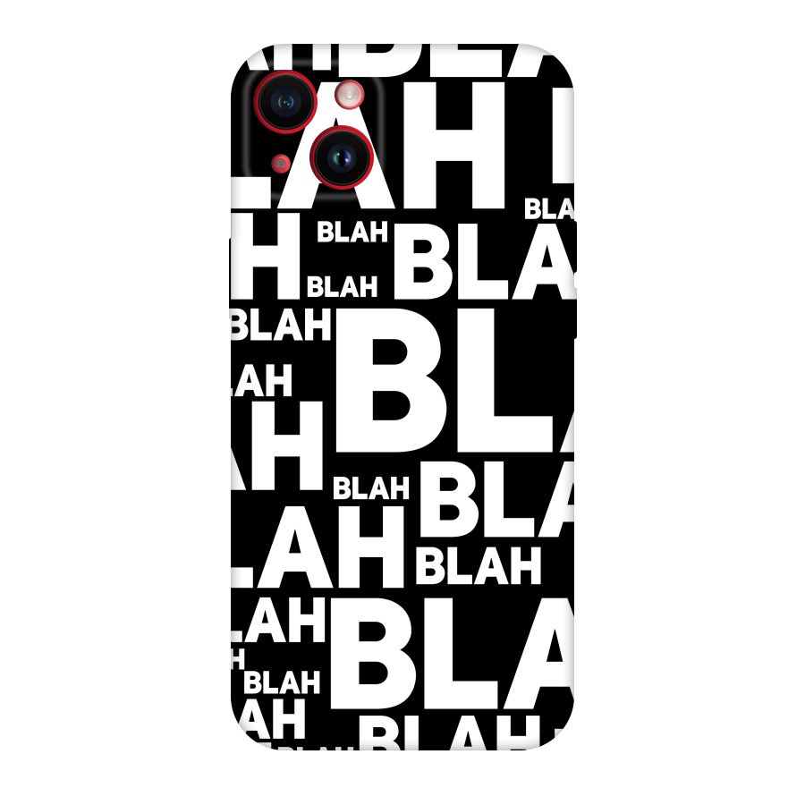 Blah Blah Pattern Original Polycarbonate Back Case for iPhone 14 Plus