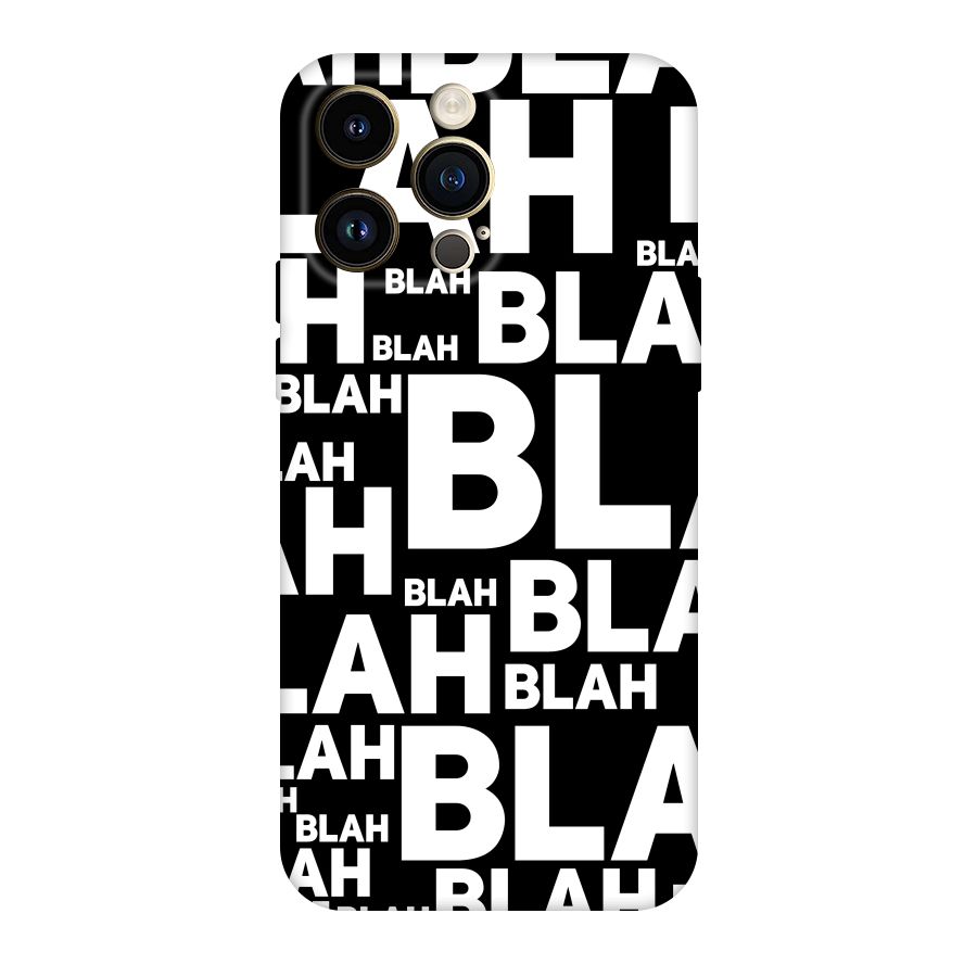 Blah Blah Pattern Original Polycarbonate Back Case for iPhone 14 Pro Max