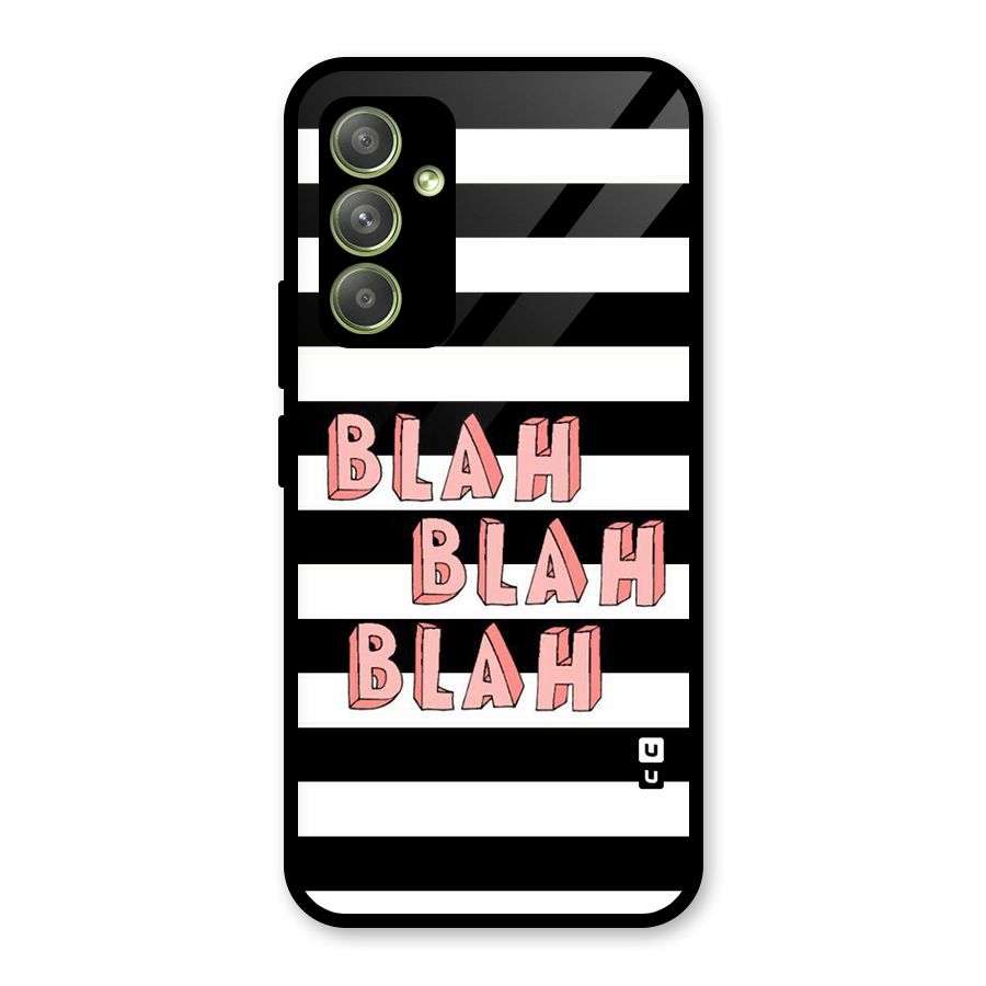 Blah Bold Stripes Glass Back Case for Galaxy A54