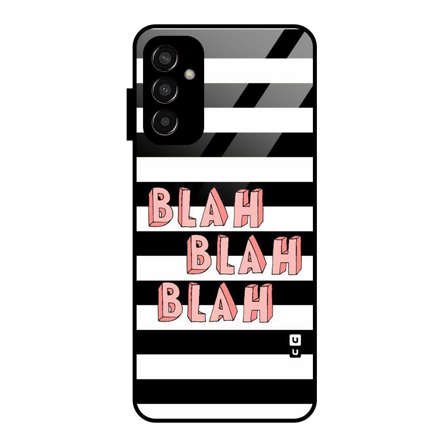 Blah Bold Stripes Glass Back Case for Galaxy F13