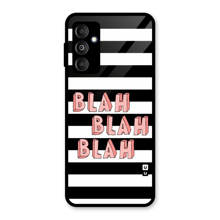 Blah Bold Stripes Glass Back Case for Galaxy M14 5G