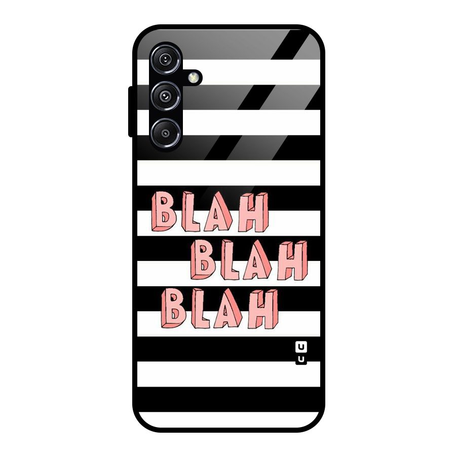 Blah Bold Stripes Glass Back Case for Galaxy M34 5G