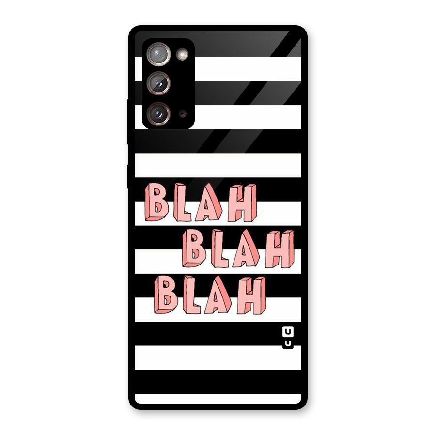 Blah Bold Stripes Glass Back Case for Galaxy Note 20