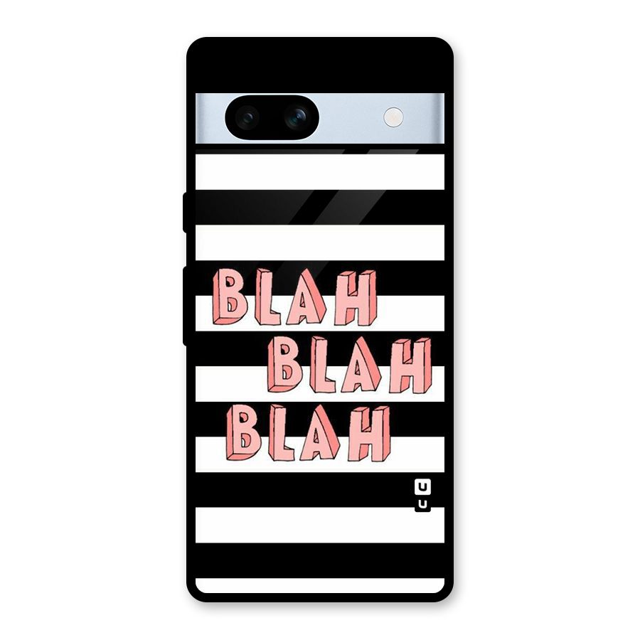 Blah Bold Stripes Glass Back Case for Google Pixel 7a