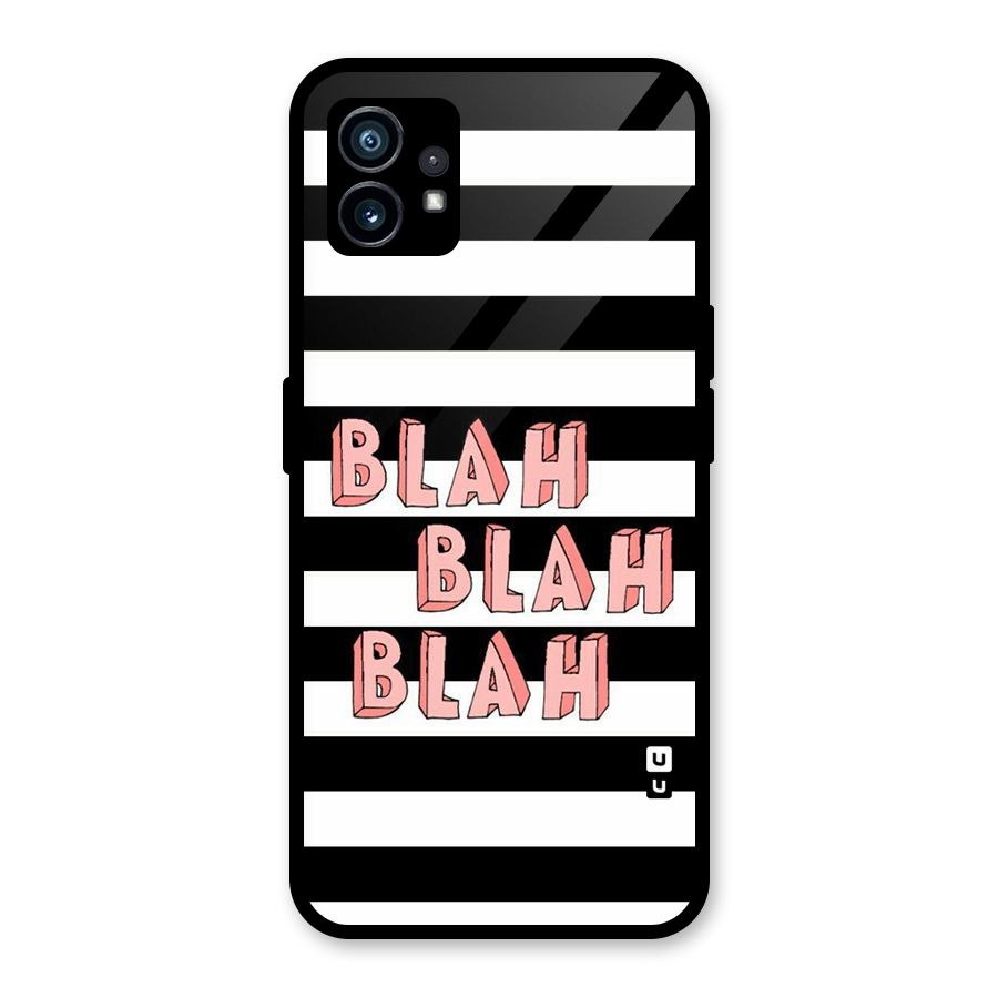 Blah Bold Stripes Glass Back Case for Nothing Phone 1