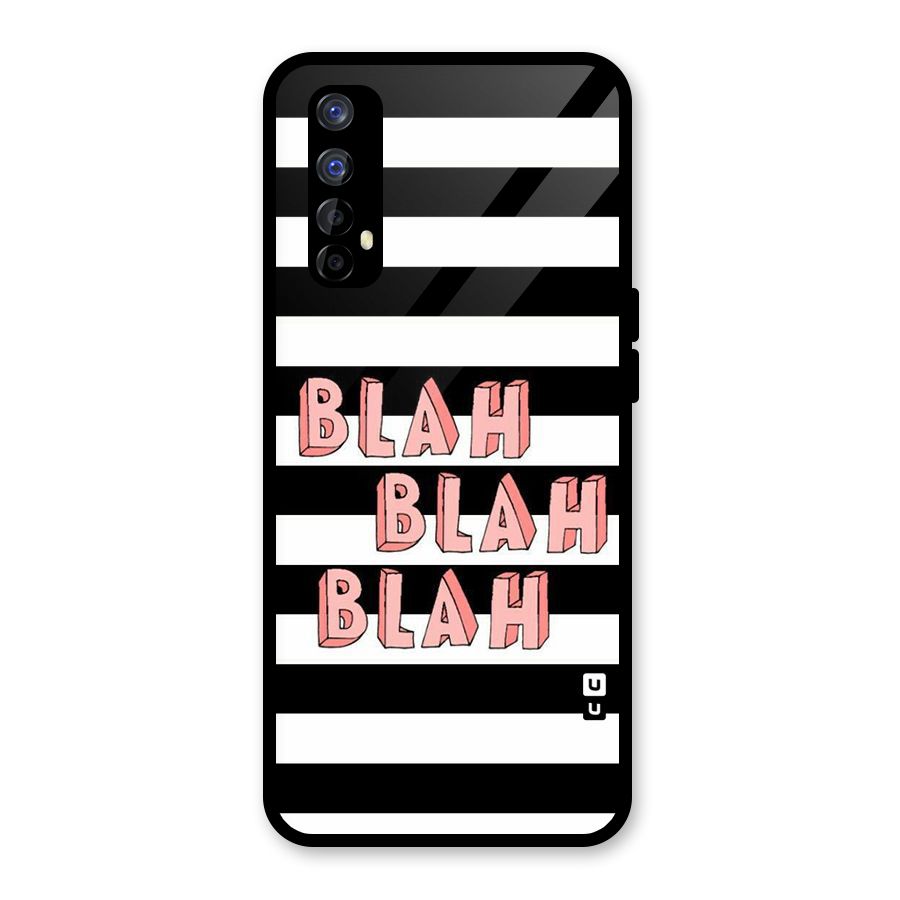 Blah Bold Stripes Glass Back Case for Realme 7