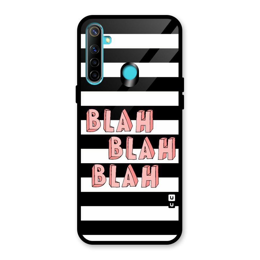 Blah Bold Stripes Glass Back Case for Realme Narzo 10