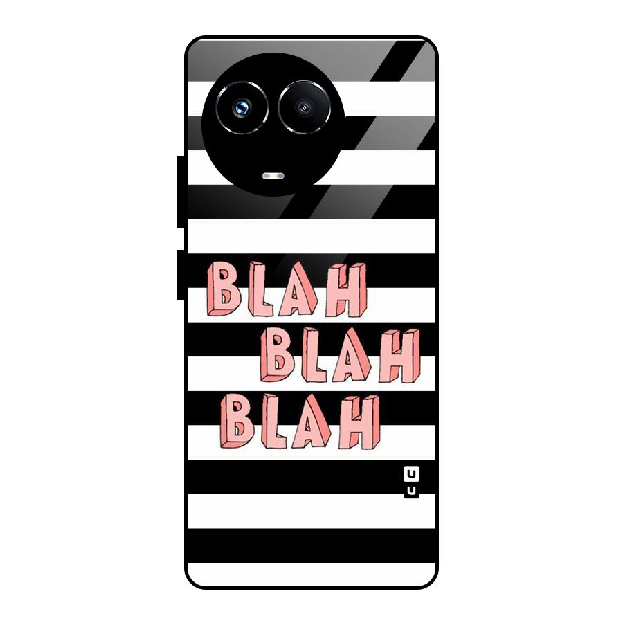 Blah Bold Stripes Glass Back Case for Realme Narzo 60X