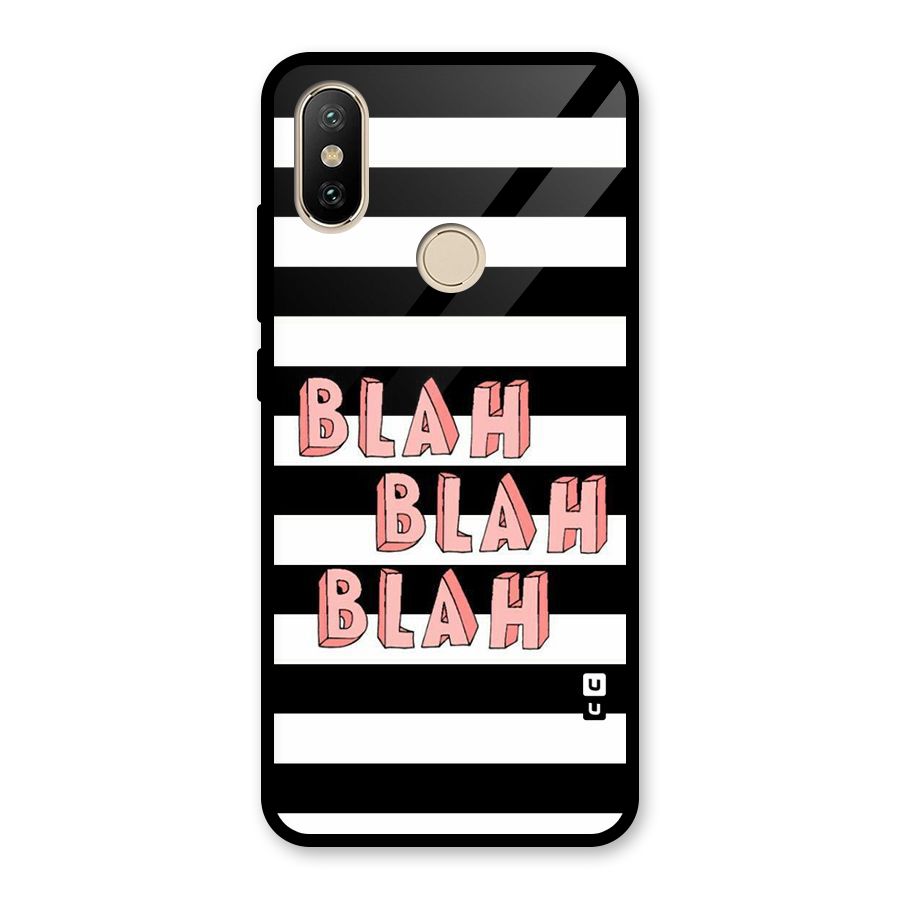 Blah Bold Stripes Glass Back Case for Redmi A2