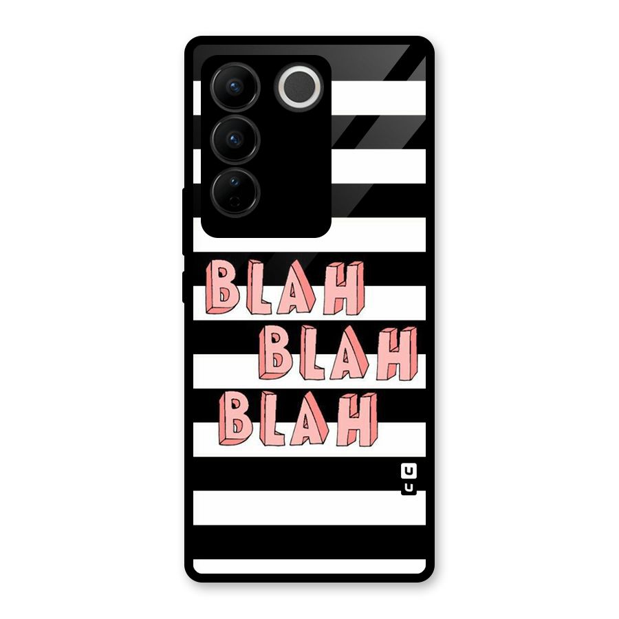 Blah Bold Stripes Glass Back Case for Vivo V27