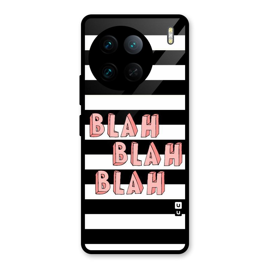 Blah Bold Stripes Glass Back Case for Vivo X90 Pro