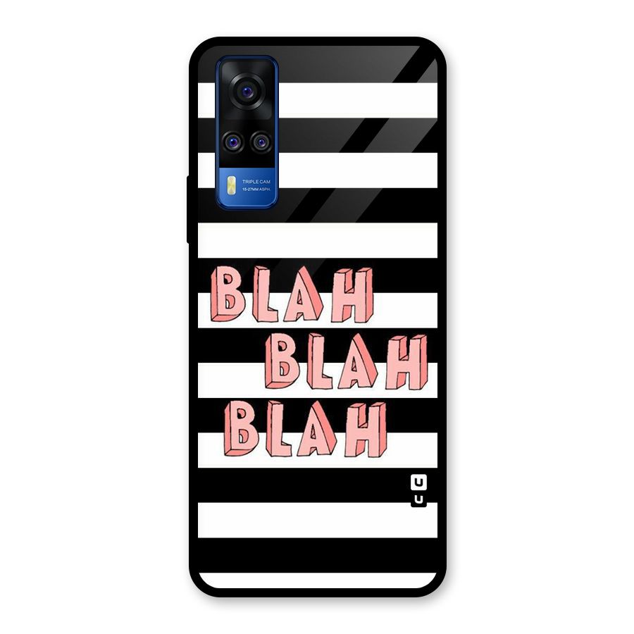 Blah Bold Stripes Glass Back Case for Vivo Y31