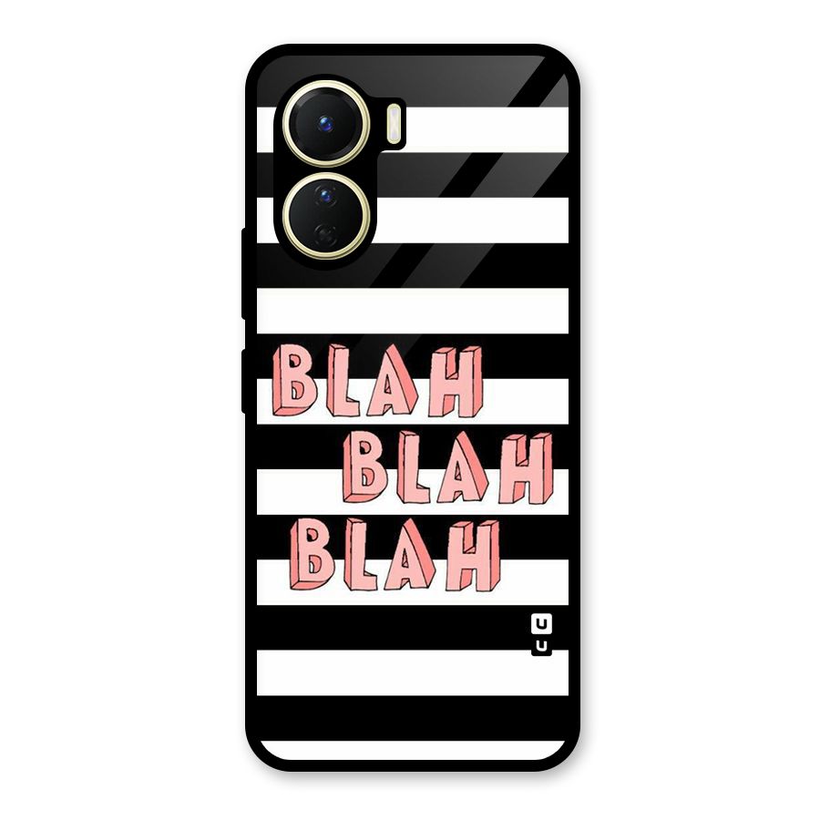 Blah Bold Stripes Glass Back Case for Vivo Y56