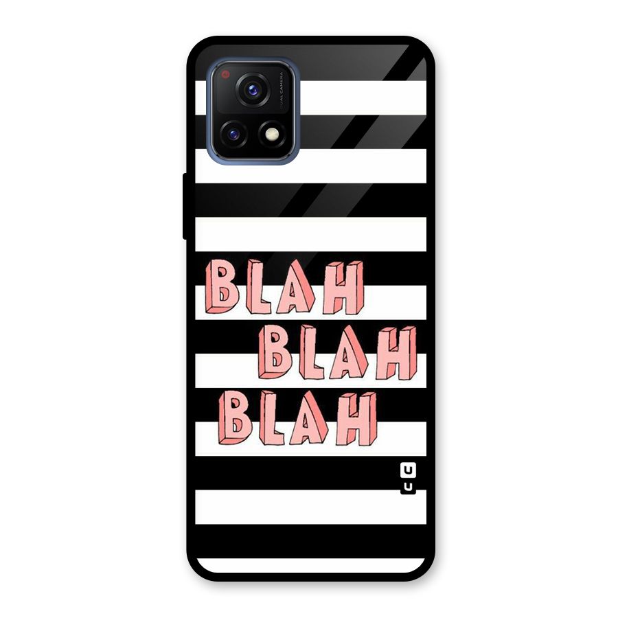 Blah Bold Stripes Glass Back Case for Vivo Y72 5G