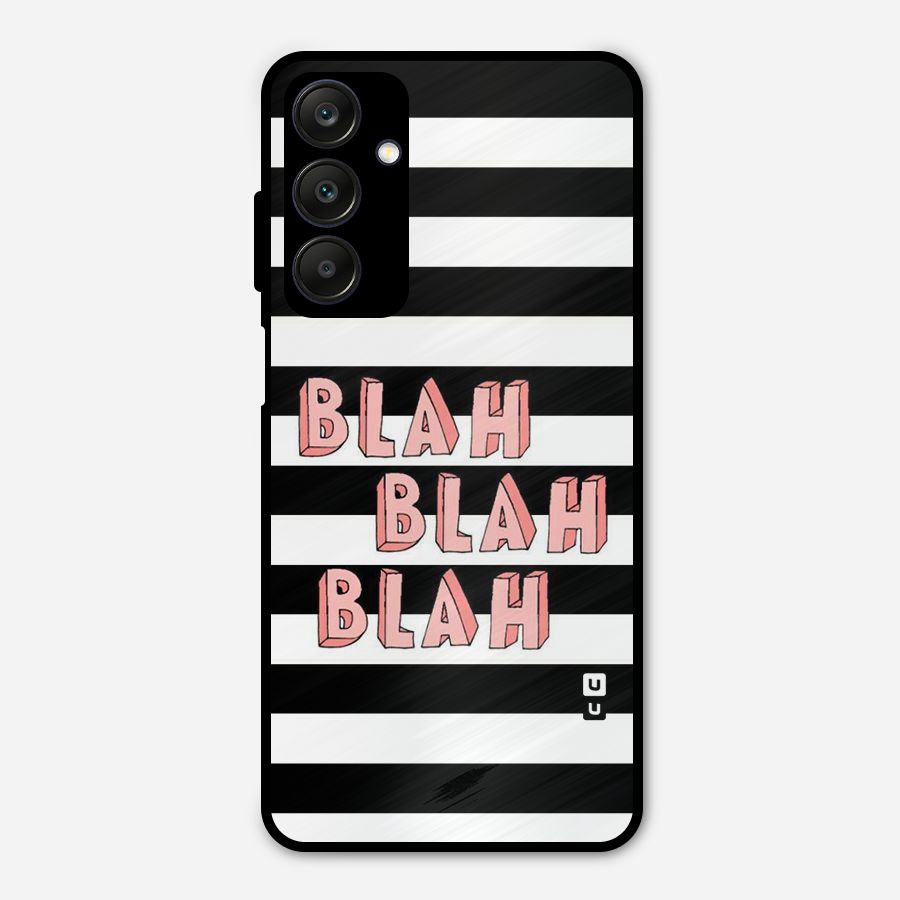 Blah Bold Stripes Metal Back Case for Galaxy A25 5G