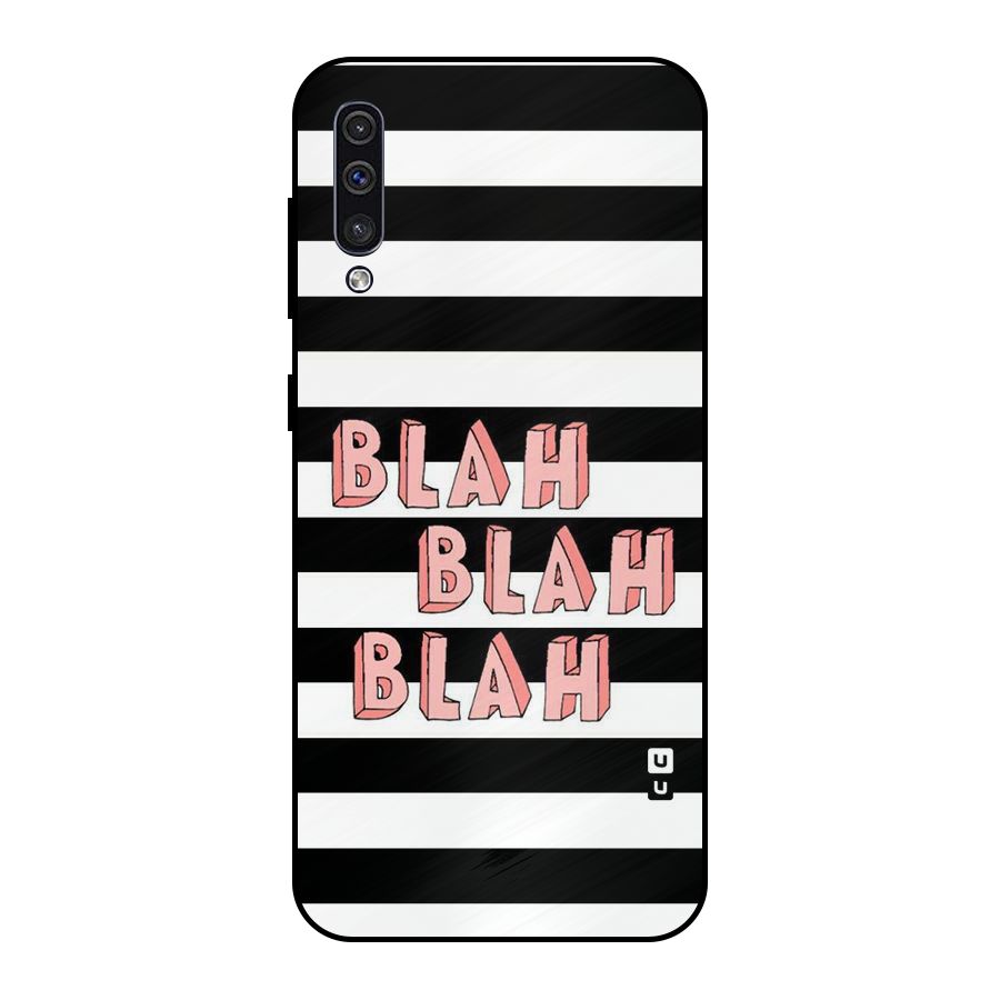 Blah Bold Stripes Metal Back Case for Galaxy A30s