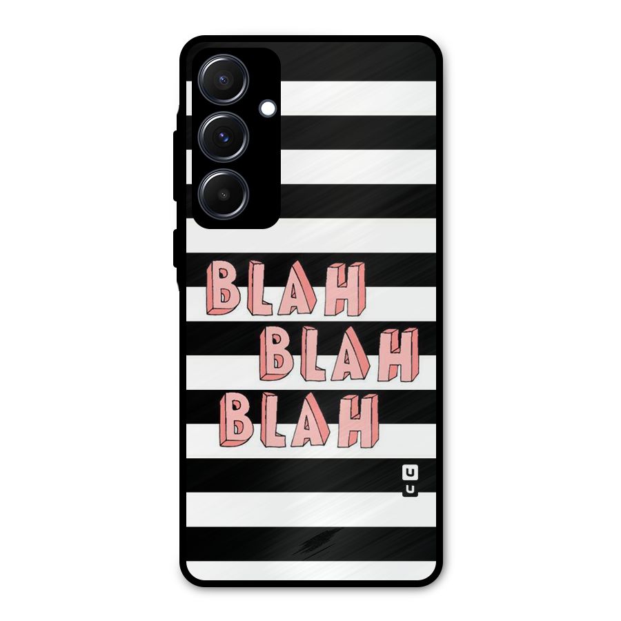 Blah Bold Stripes Metal Back Case for Galaxy A55