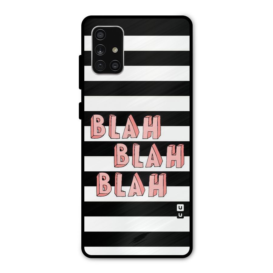 Blah Bold Stripes Metal Back Case for Galaxy A71