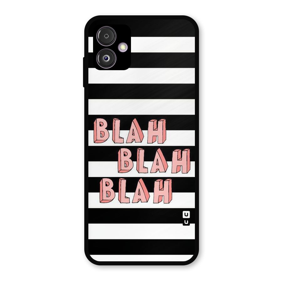 Blah Bold Stripes Metal Back Case for Galaxy F14