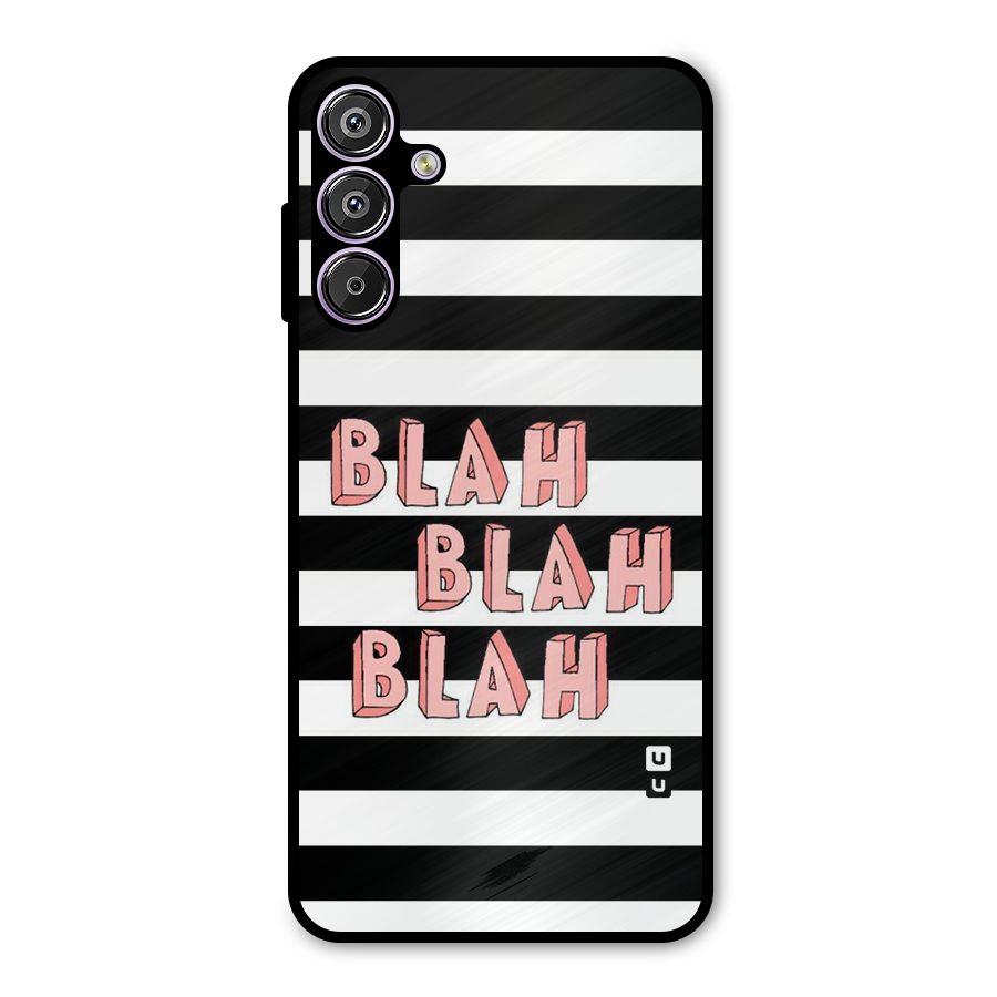 Blah Bold Stripes Metal Back Case for Galaxy M15