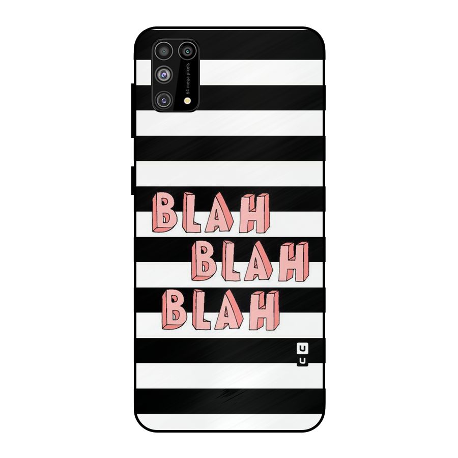 Blah Bold Stripes Metal Back Case for Galaxy M31