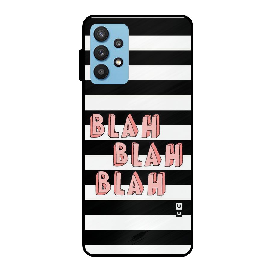 Blah Bold Stripes Metal Back Case for Galaxy M32 5G