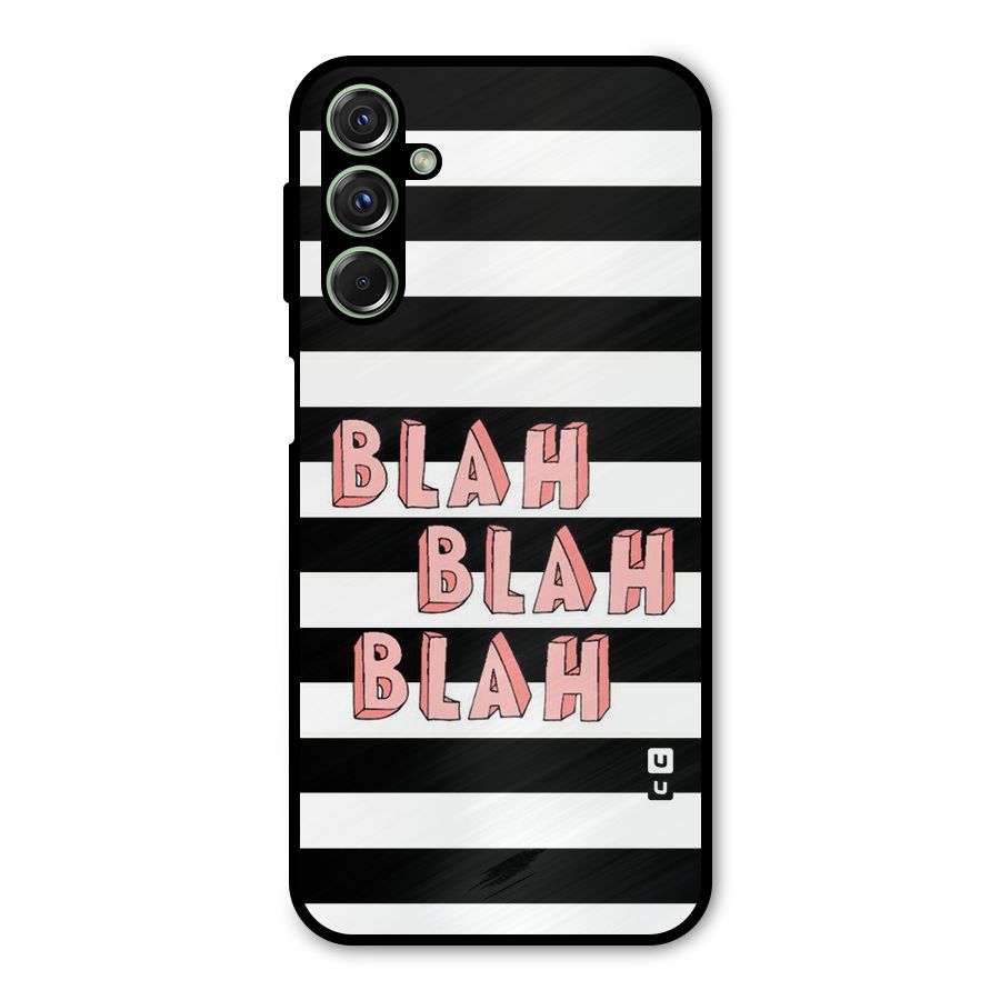 Blah Bold Stripes Metal Back Case for Galaxy M34