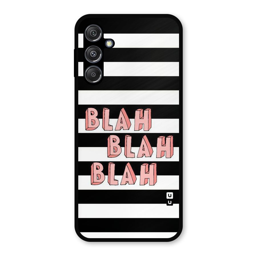 Blah Bold Stripes Metal Back Case for Galaxy M34 5G