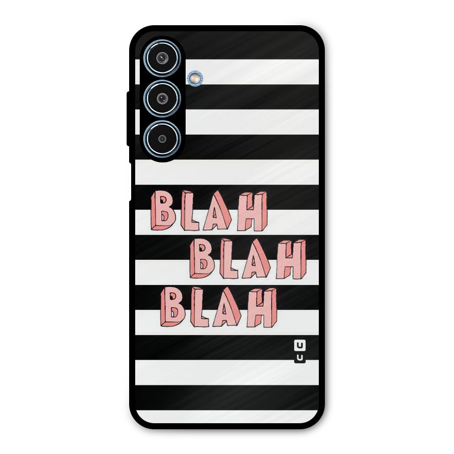 Blah Bold Stripes Metal Back Case for Galaxy M35