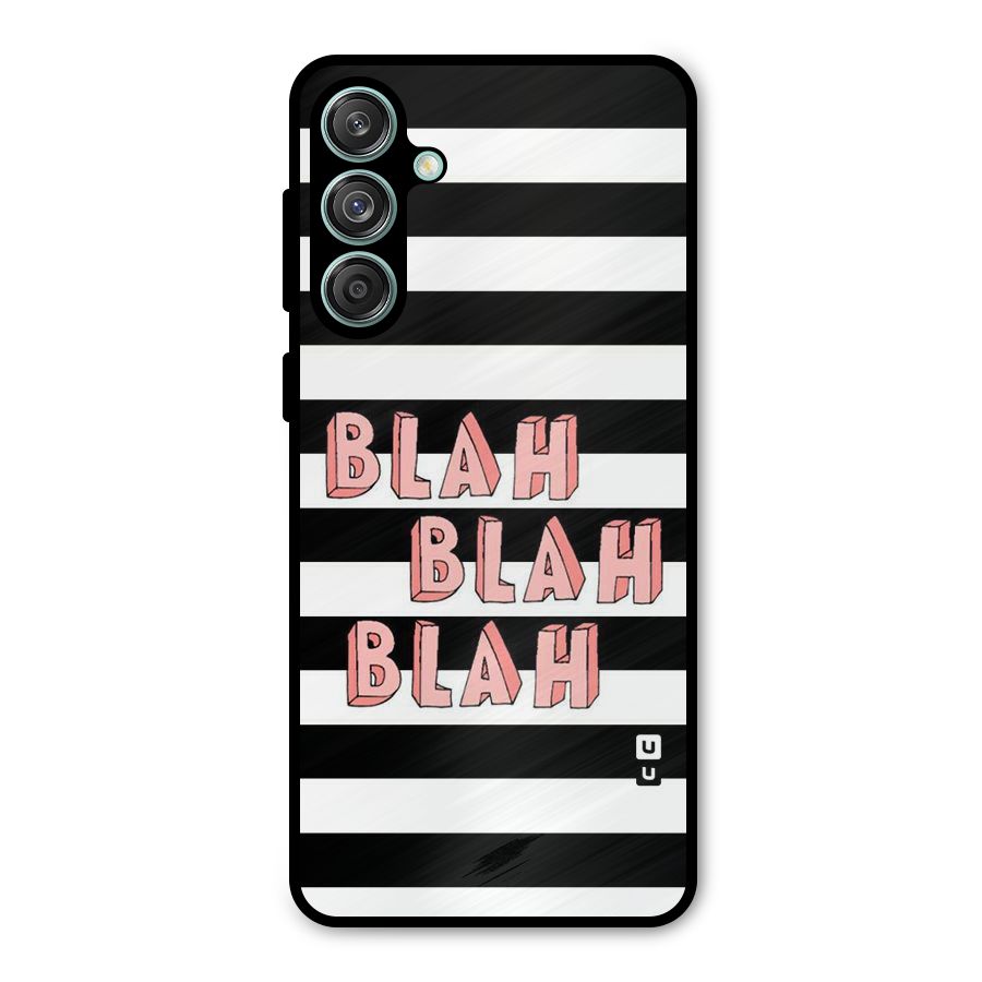 Blah Bold Stripes Metal Back Case for Galaxy M55 5G