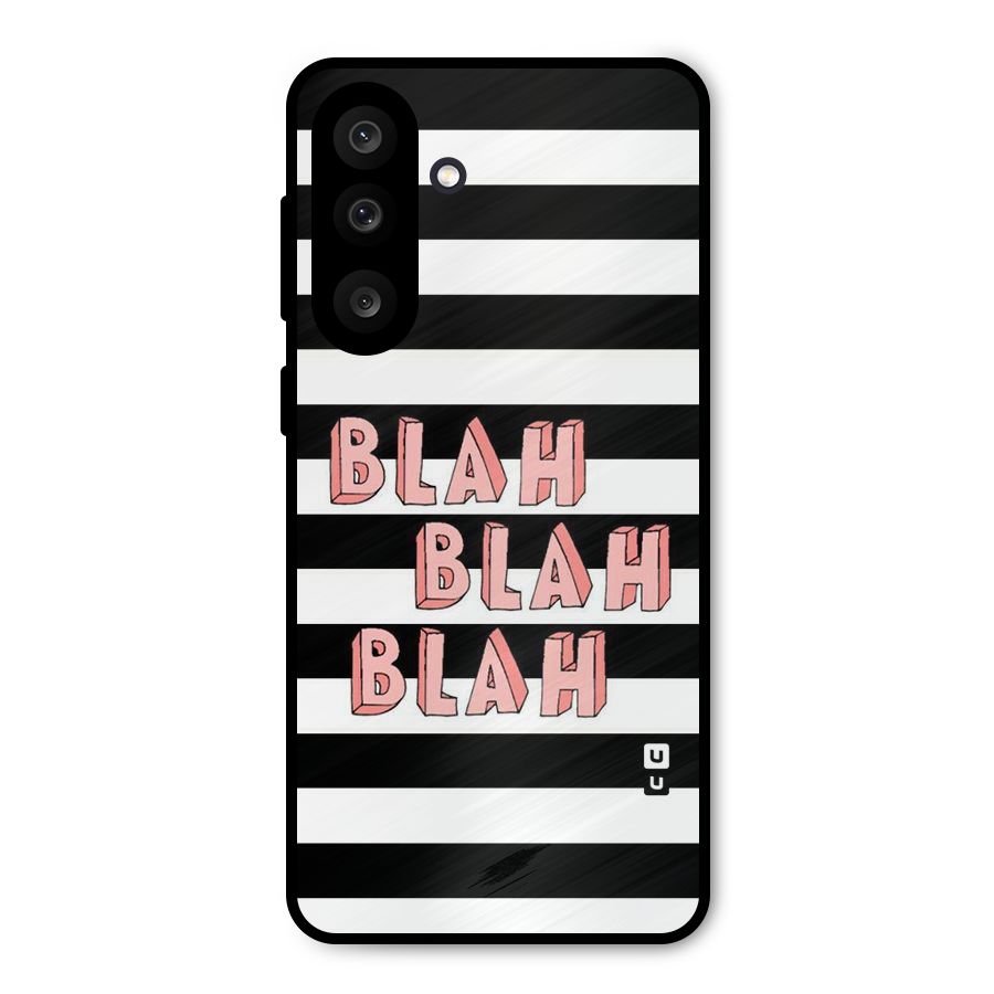 Blah Bold Stripes Metal Back Case for Galaxy M56
