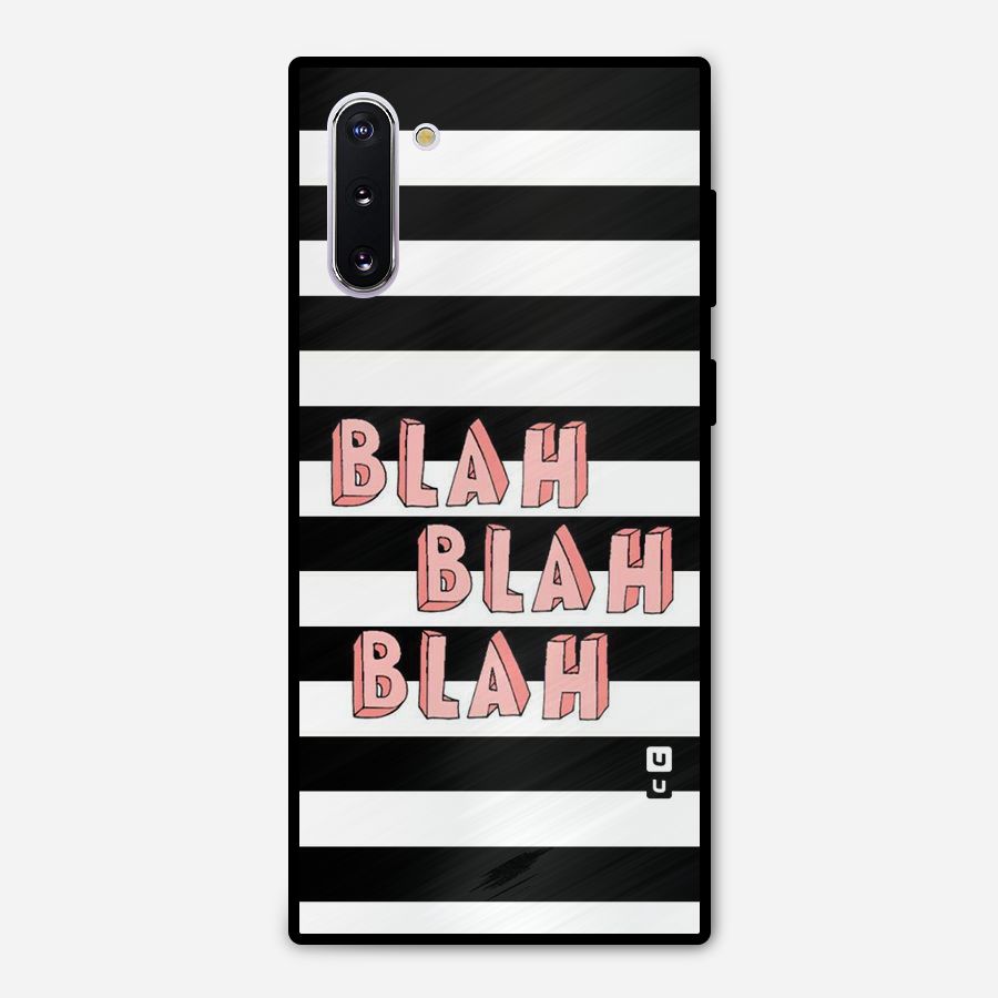 Blah Bold Stripes Metal Back Case for Galaxy Note 10