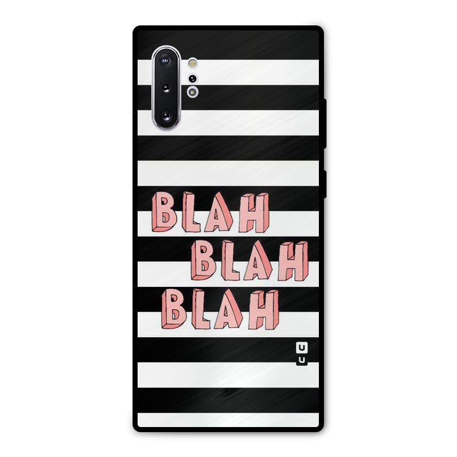 Blah Bold Stripes Metal Back Case for Galaxy Note 10 Plus