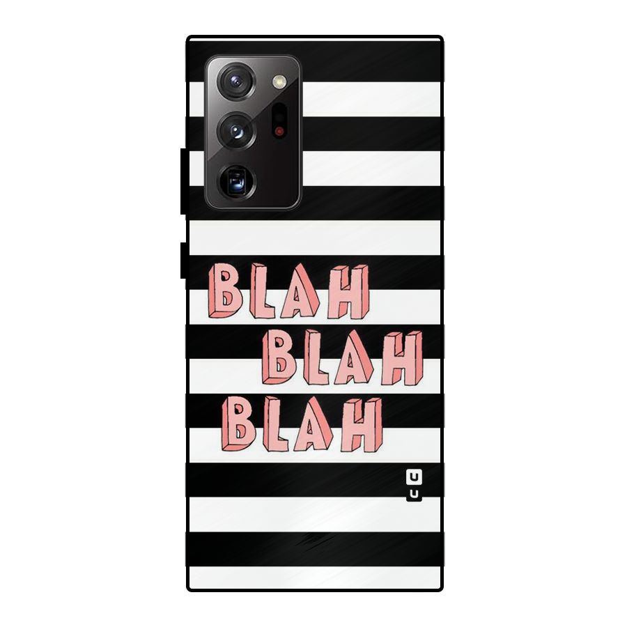 Blah Bold Stripes Metal Back Case for Galaxy Note 20 Ultra