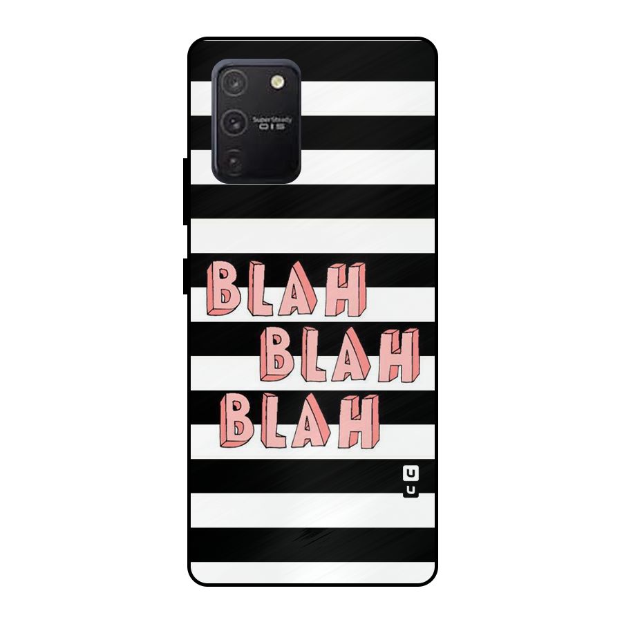 Blah Bold Stripes Metal Back Case for Galaxy S10 Lite