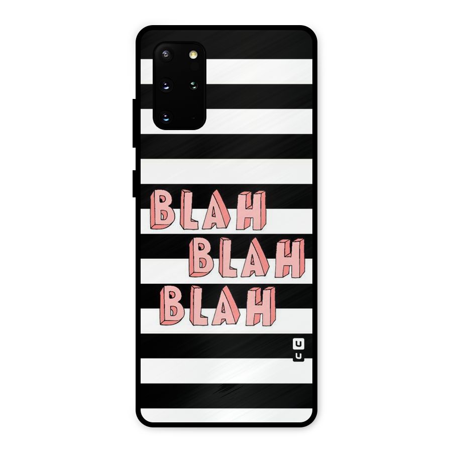 Blah Bold Stripes Metal Back Case for Galaxy S20 Plus