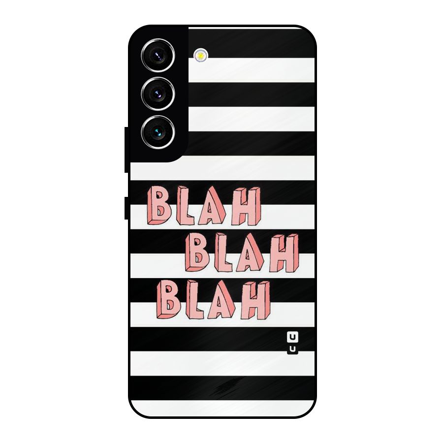 Blah Bold Stripes Metal Back Case for Galaxy S22 5G