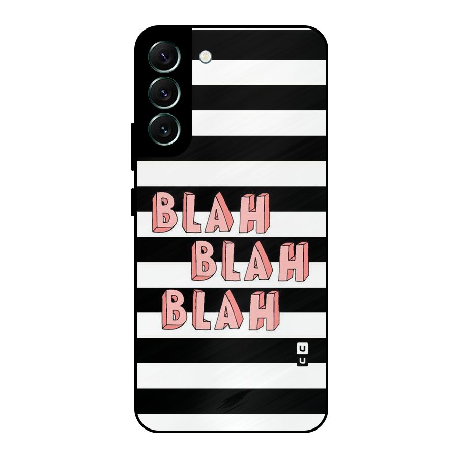 Blah Bold Stripes Metal Back Case for Galaxy S22 Plus 5G