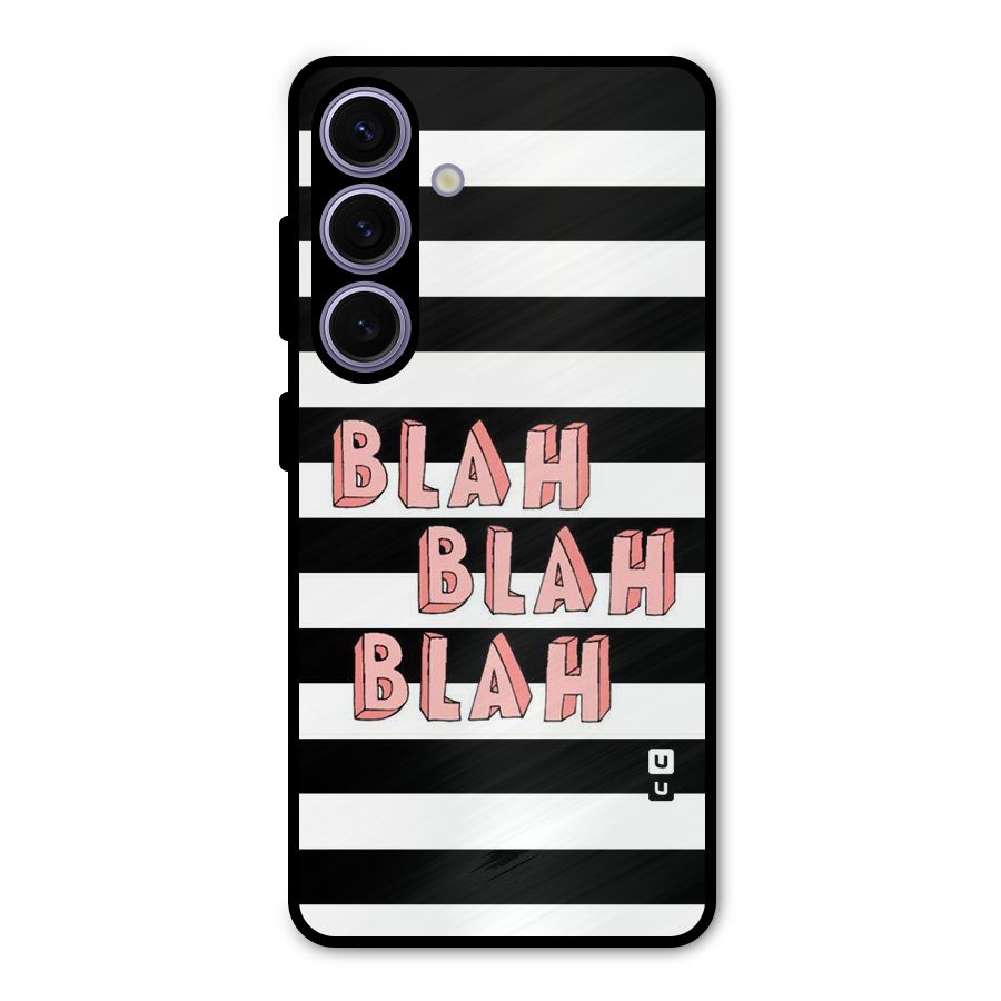 Blah Bold Stripes Metal Back Case for Galaxy S24