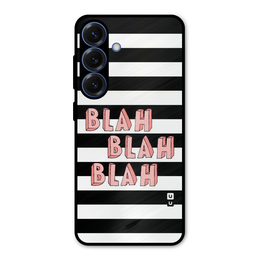 Blah Bold Stripes Metal Back Case for Galaxy S25