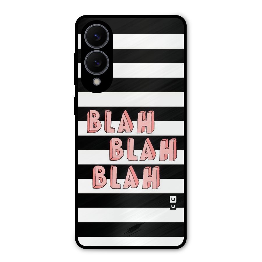 Blah Bold Stripes Metal Back Case for Galaxy S25 Edge