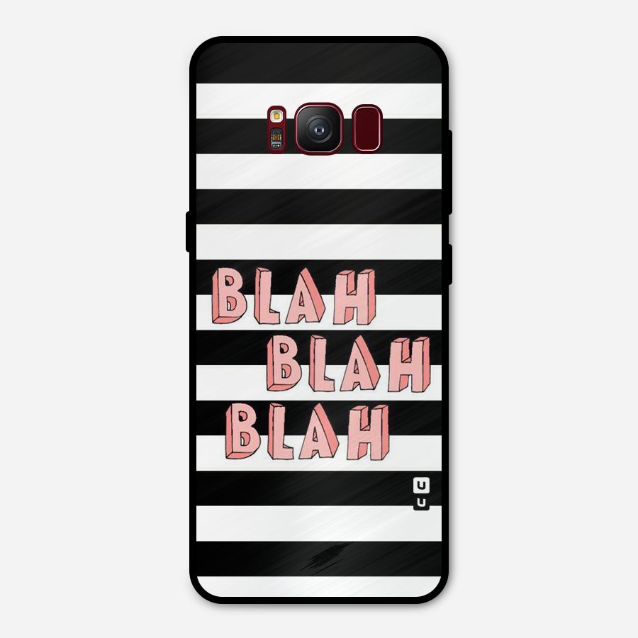 Blah Bold Stripes Metal Back Case for Galaxy S8